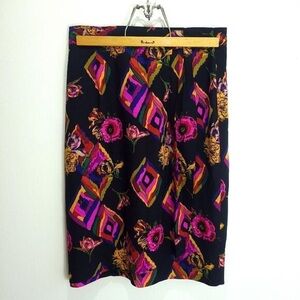 Vanessa Stevens Vintage Silk Multicolour Skirt